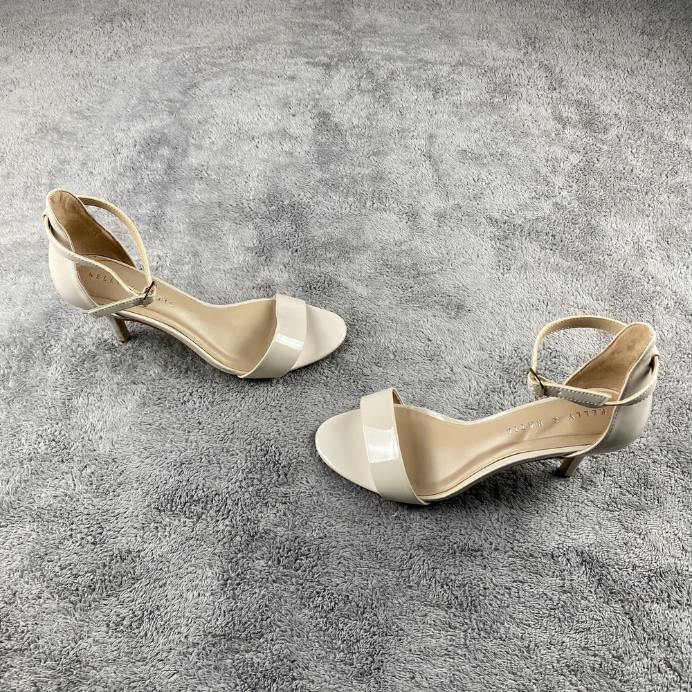 Kelly & Katie Ankle Strap Heels Womens 6.5 Cream Beige